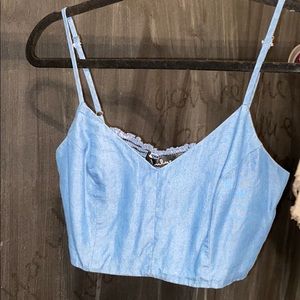 LULUS DENIM CROP TOP! 👏🏻🥂